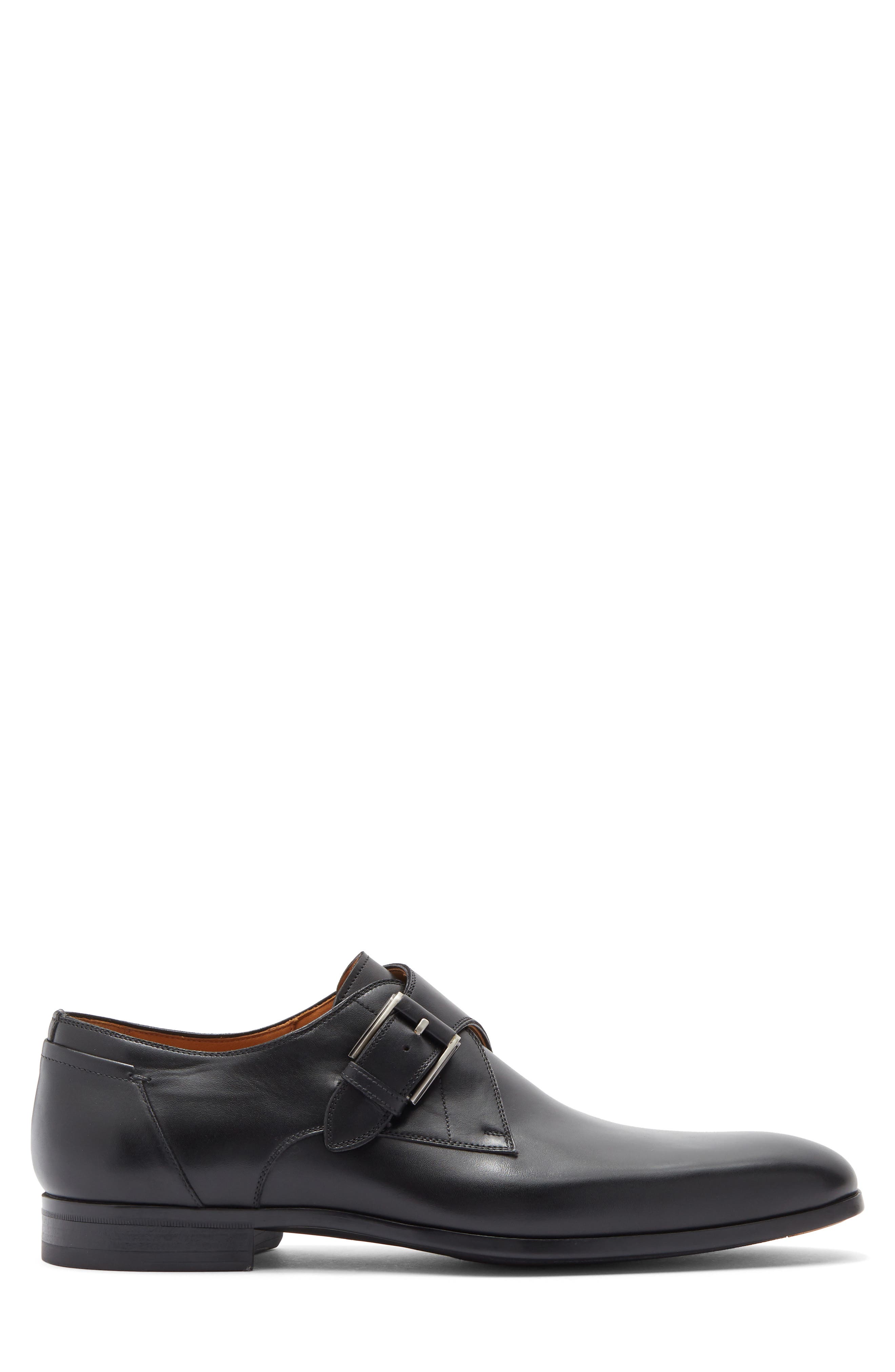 Magnanni Manning Monk Strap Shoe, Alternate, color, Black