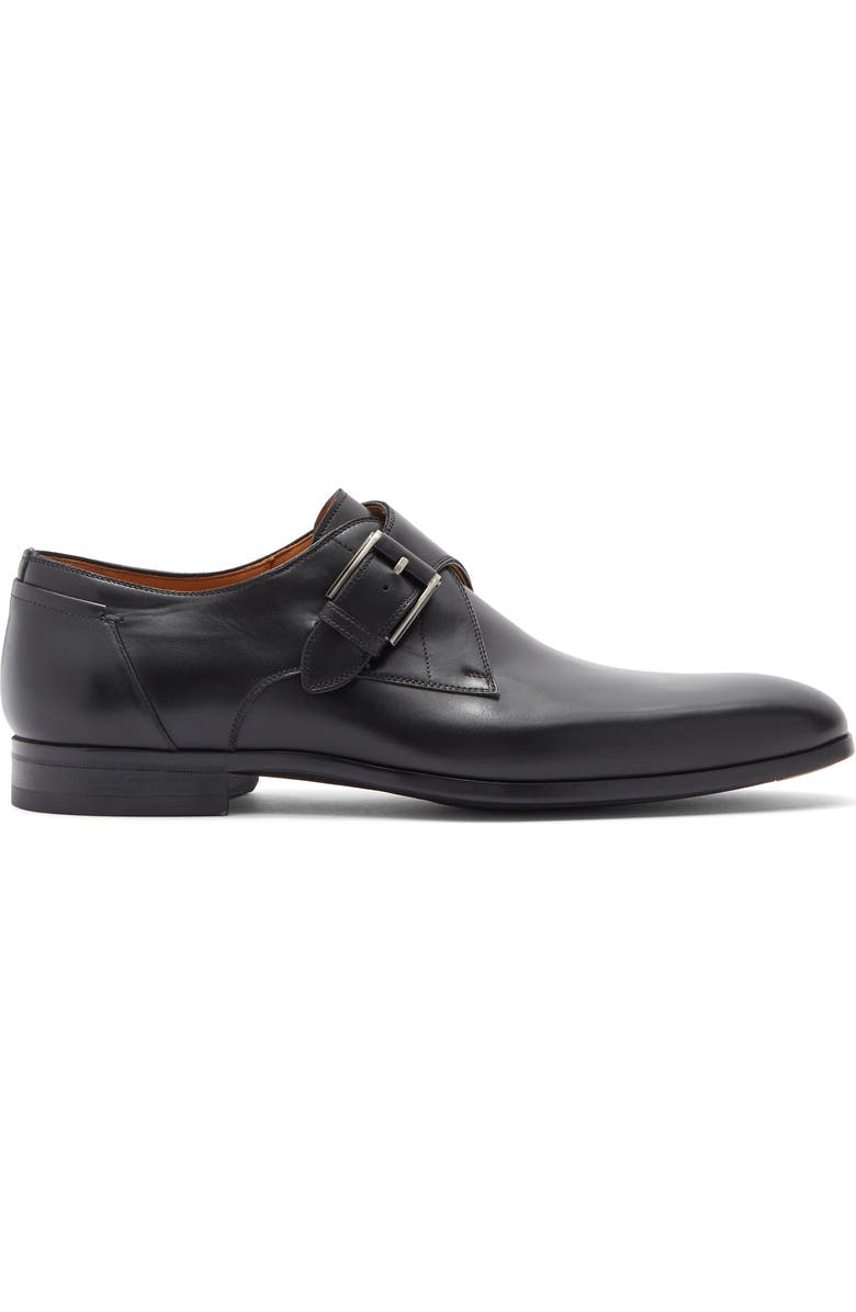 Magnanni Manning Monk Strap Shoe, Alternate, color, Black