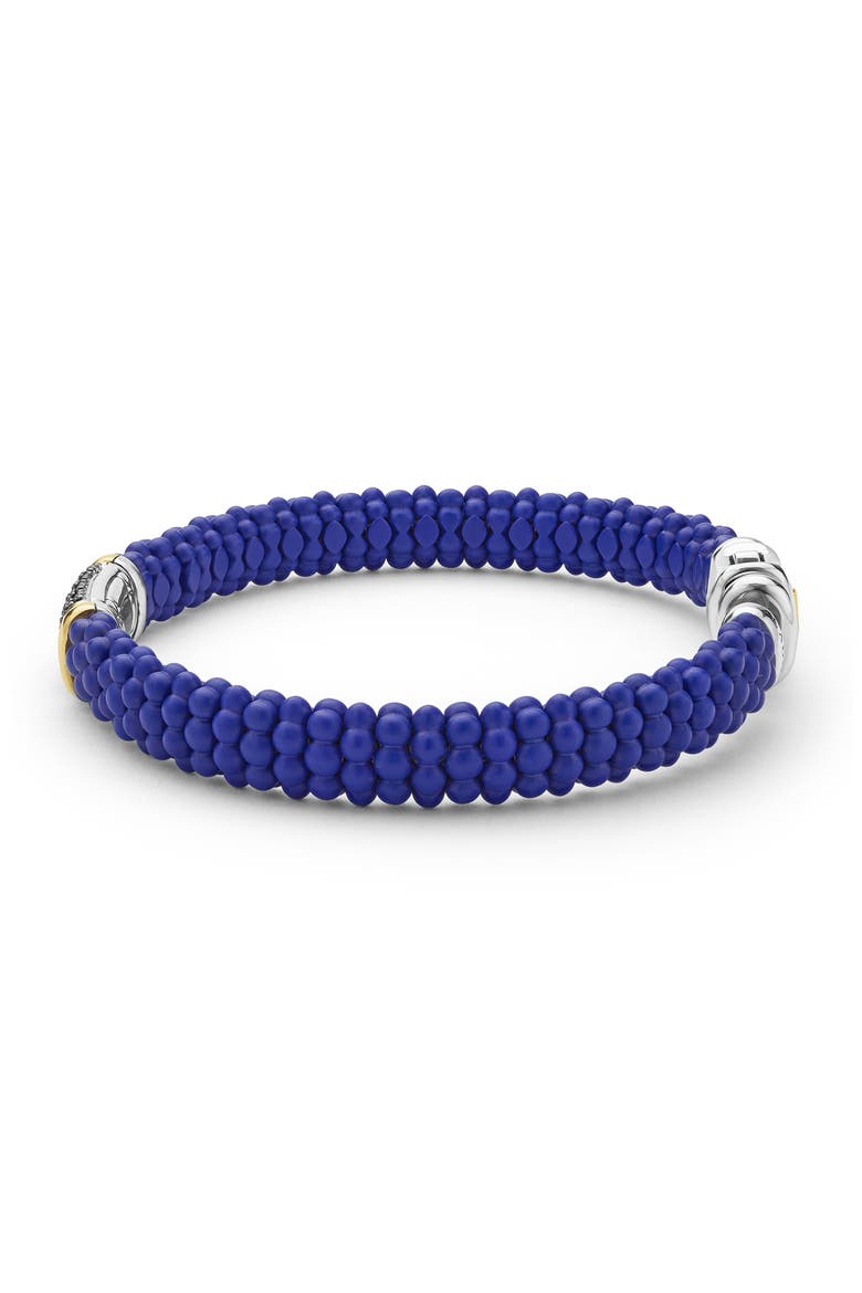 Men's Two-Tone Matte Black Ceramic Black Diamond Bracelet, Alternate, color, TWO TONE