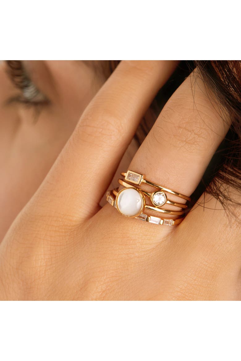 Gold Round Pearl Ring, Alternate, color, Gold