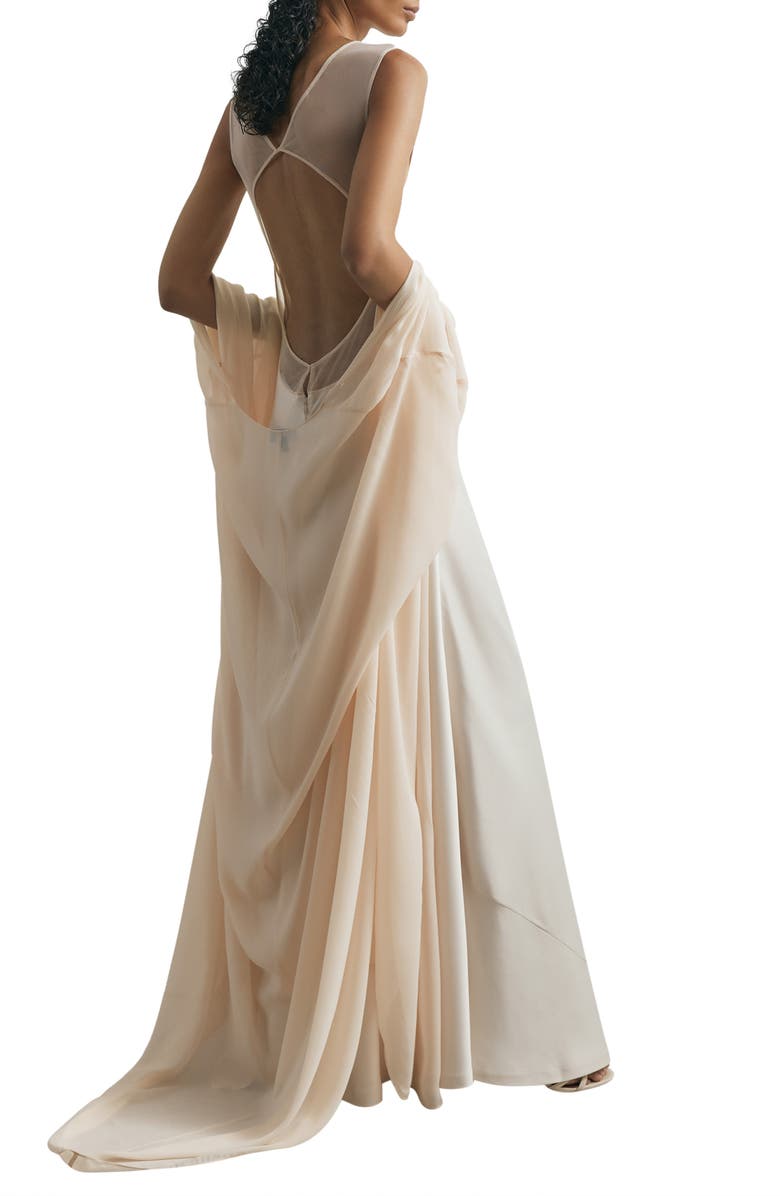 Reiss Flora Maxi Dress & Wrap Set, Alternate, color, Cream