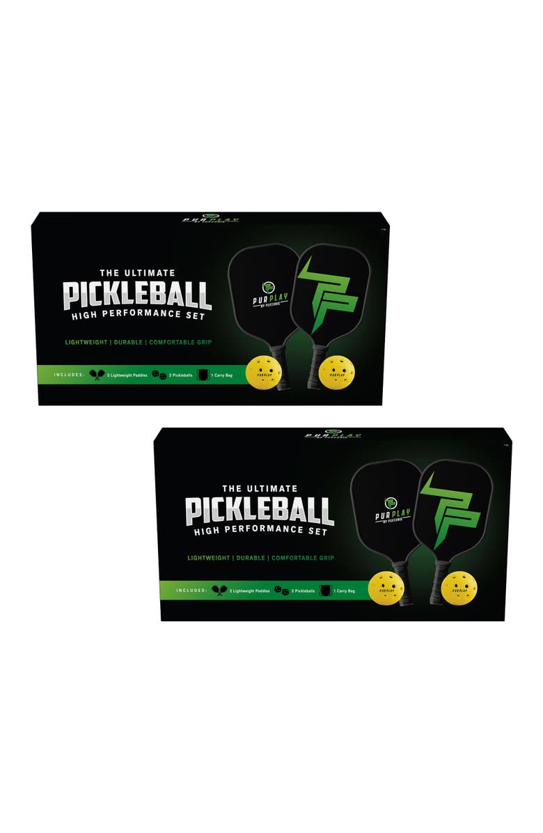 PURSONIC The Ultimate Pickleball High Performance Set - 4 Paddles, 4 Balls & 2 Carry Bag, Alternate, color, Multicolor