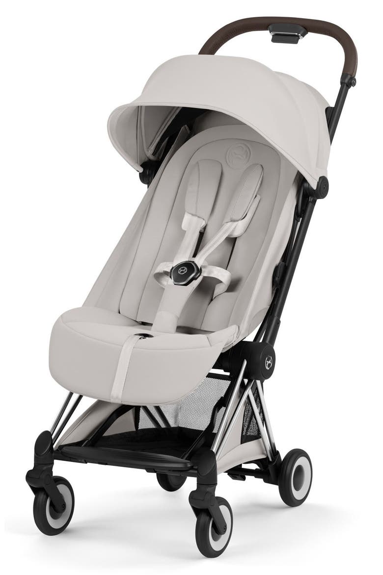 Coya Compact Lightweight Travel Stroller – Style Collection, Main, color, CHROME/ CITY GREY