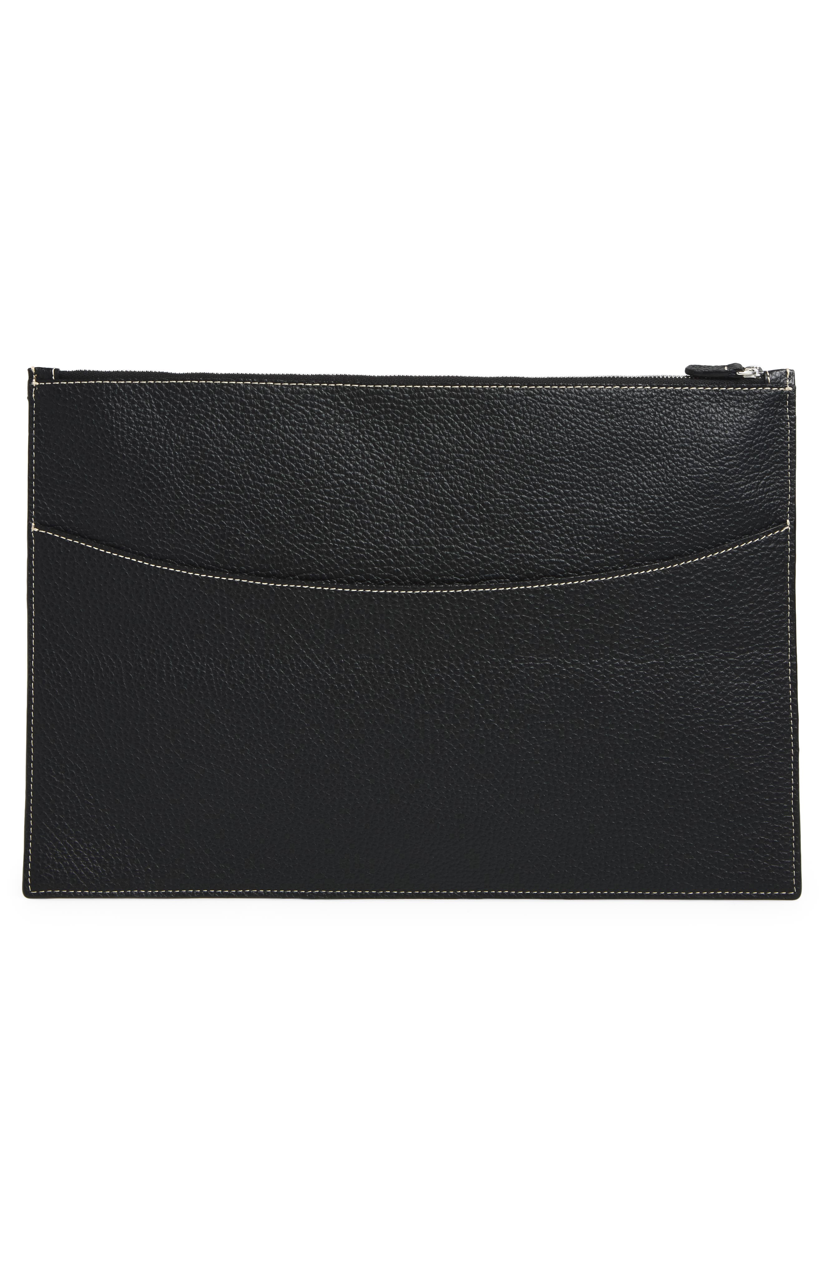 Lié Studio The Lilith Travel Pouchette, Alternate, color, Black Grosgrain