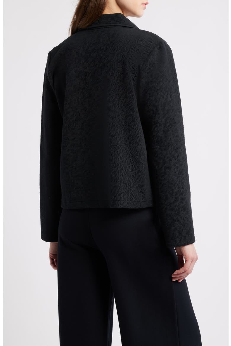 Notch Collar Organic Cotton Blend Jacket, Alternate, color, BLACK
