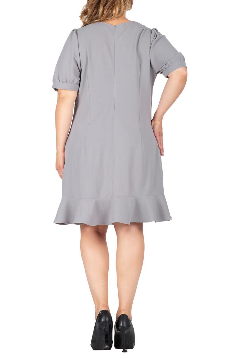 Crepe Knit Dress, Alternate, color, GREY