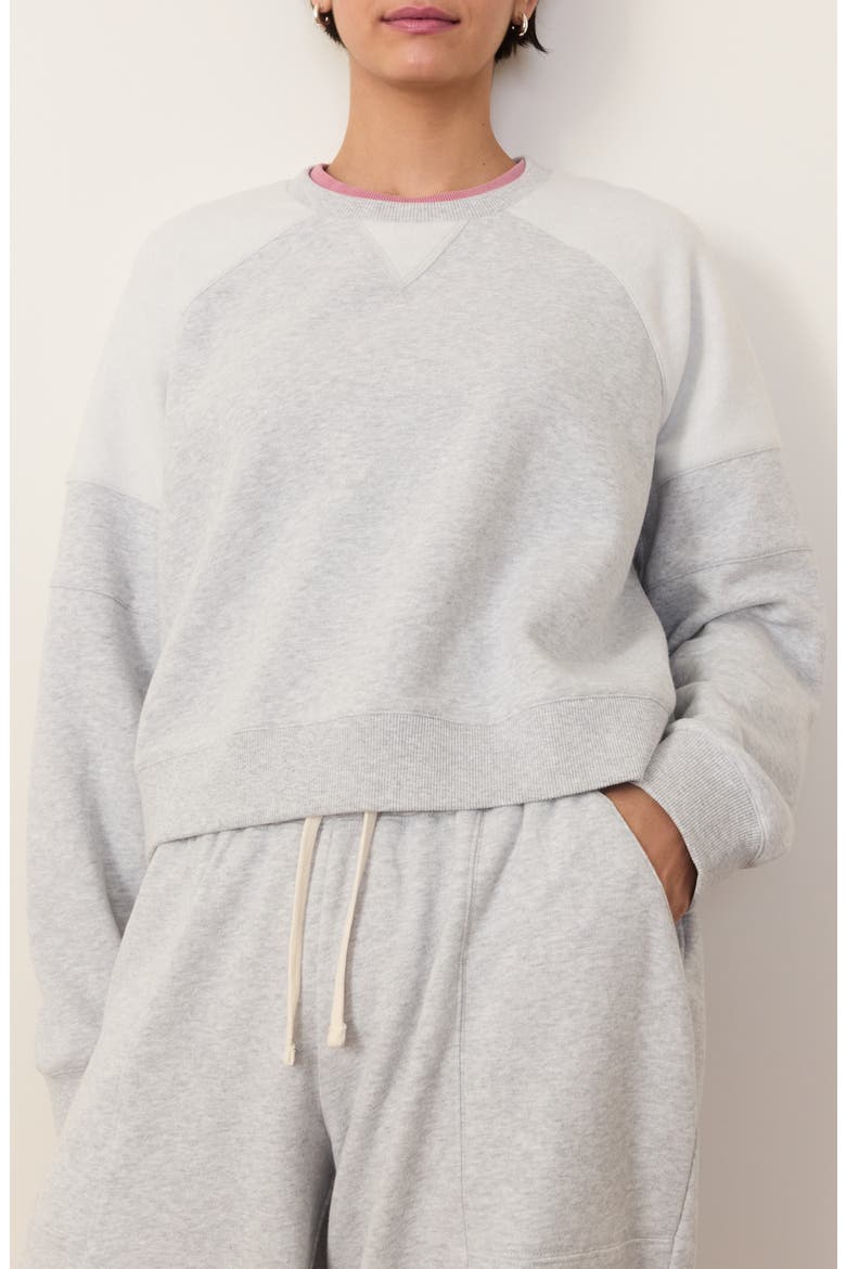 Cloud 9 Colorblock Crop Sweatshirt, Main, color, HEATHER GREY