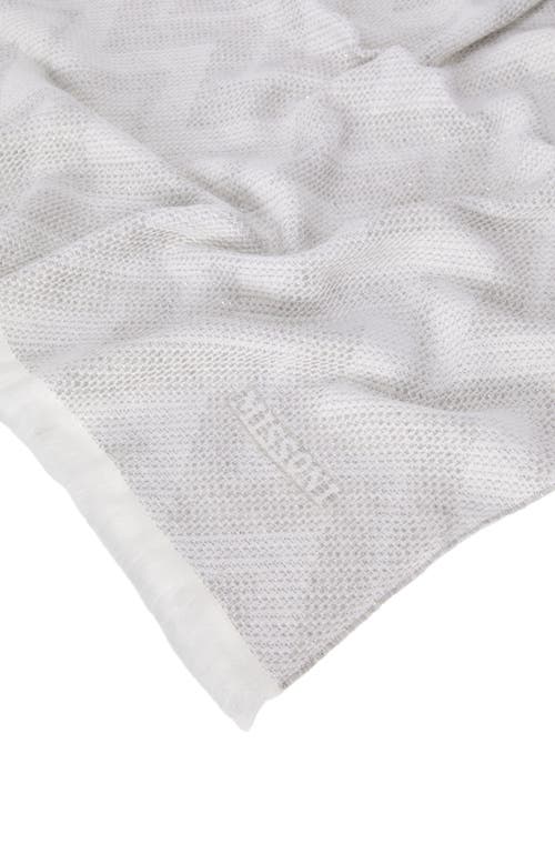Missoni Zigzag Wool Stole In Gray