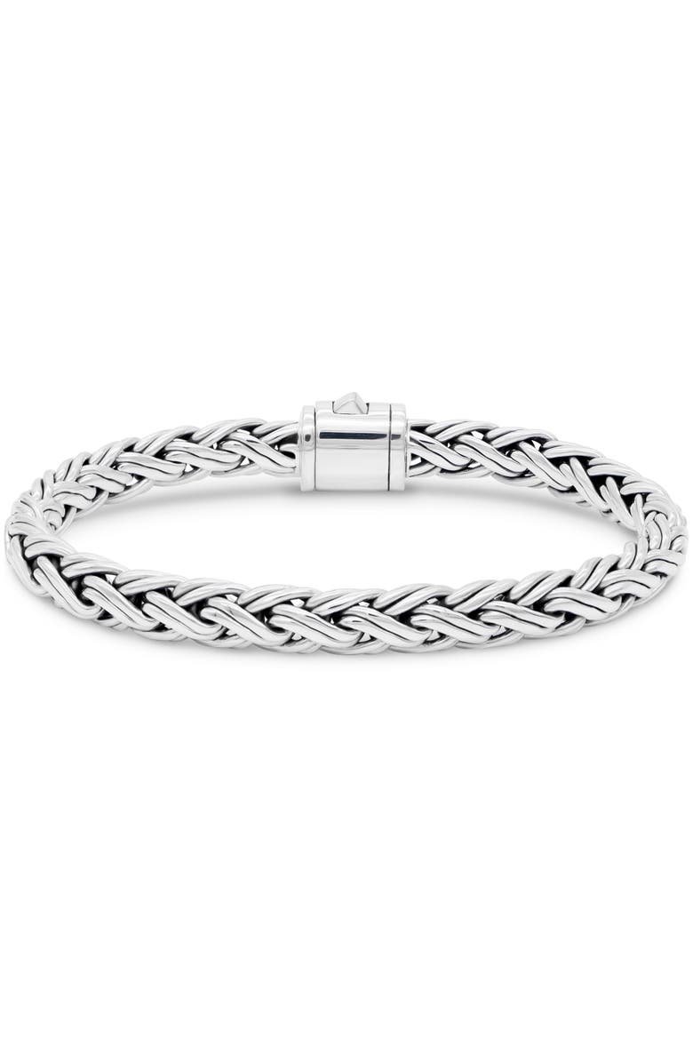 DEVATA Paddy Oval 7mm Chain Bracelet in Sterling Silver, Alternate, color, Silver