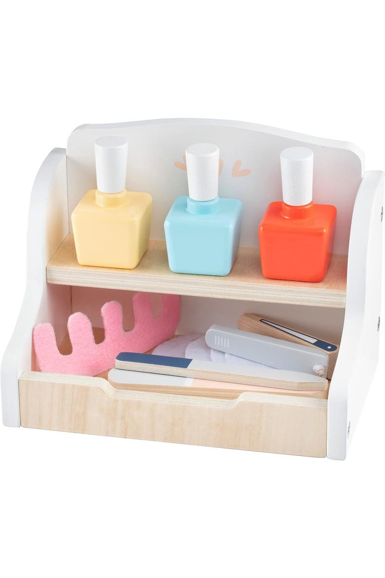 Pretend Nail Salon Wooden Play Set, Alternate, color, Pink
