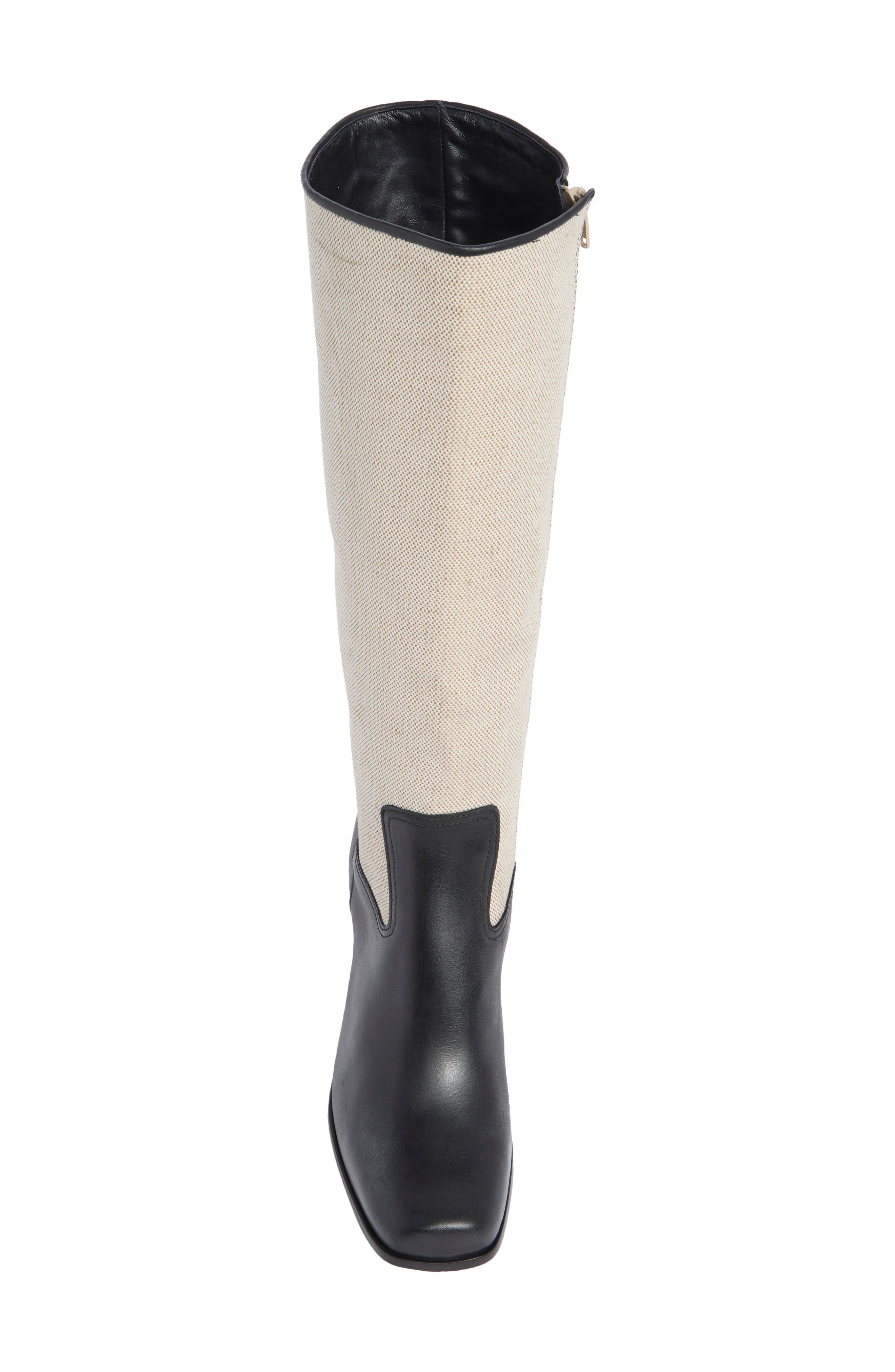 Frederique Knee High Boot, Alternate, color, BLACK OATMEAL