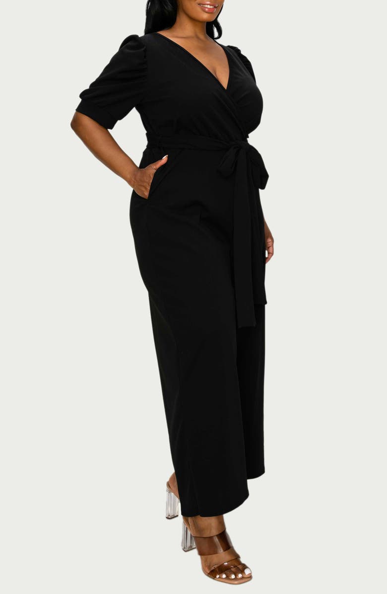 L I V D Iris Belted Wide Leg Jumpsuit, Alternate, color,