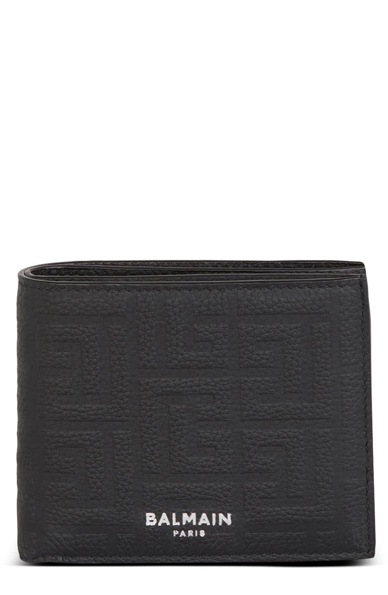 Balmain Leather Bifold Wallet, Main, color,