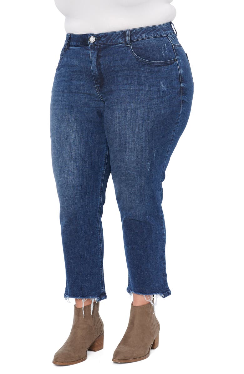 Wit & Wisdom Raw Hem Slim Straight Leg Jeans, Main, color, 