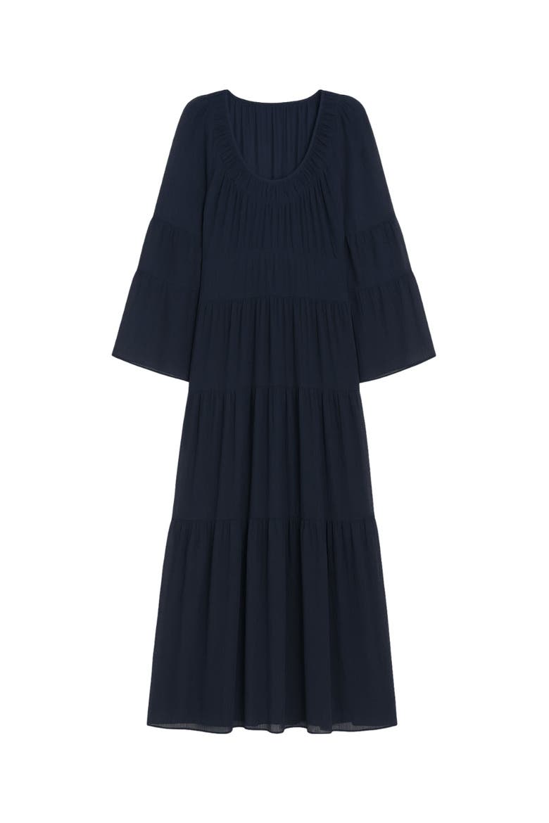 Skye Tiered Dress, Alternate, color, Maritime Blue
