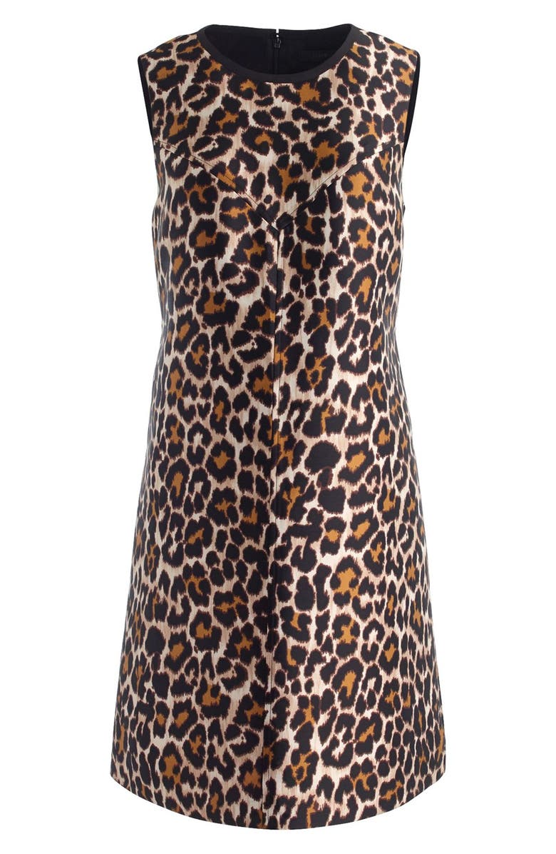 J.CREW FACTORY J.Crew Leopard Print Shift Dress, Alternate, color,