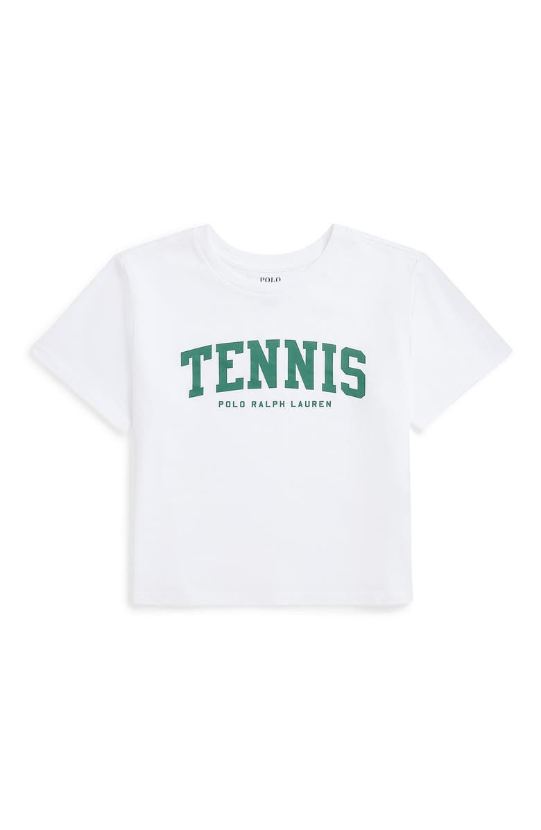 Polo Ralph Lauren Kids' Tennis Cotton Graphic T-Shirt, Main, color, White