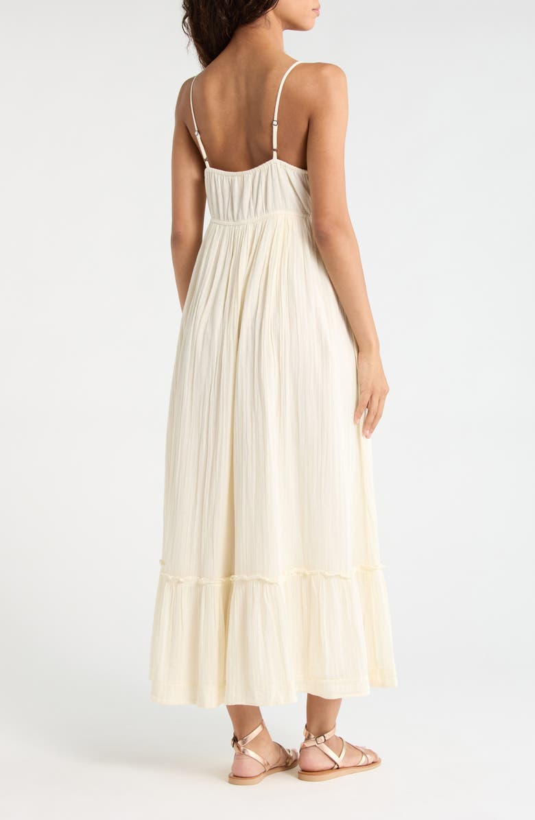 Lucky Brand Embroidered Cotton Sundress, Alternate, color, Cream