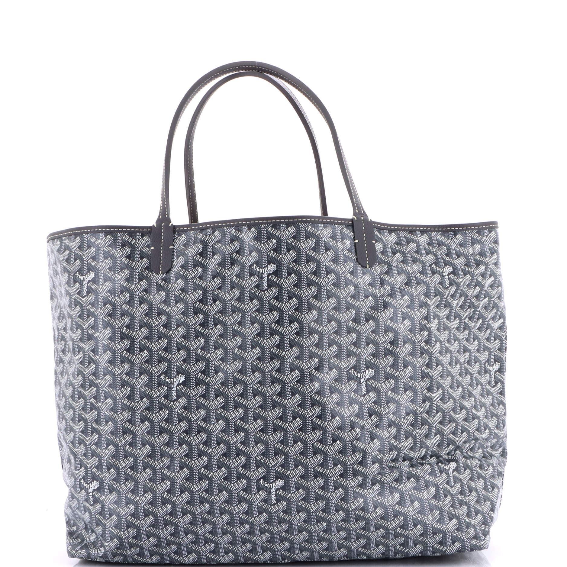 Pre-Owned Goyard Saint Louis Tote Coated Canvas GM, Main, color, Gray