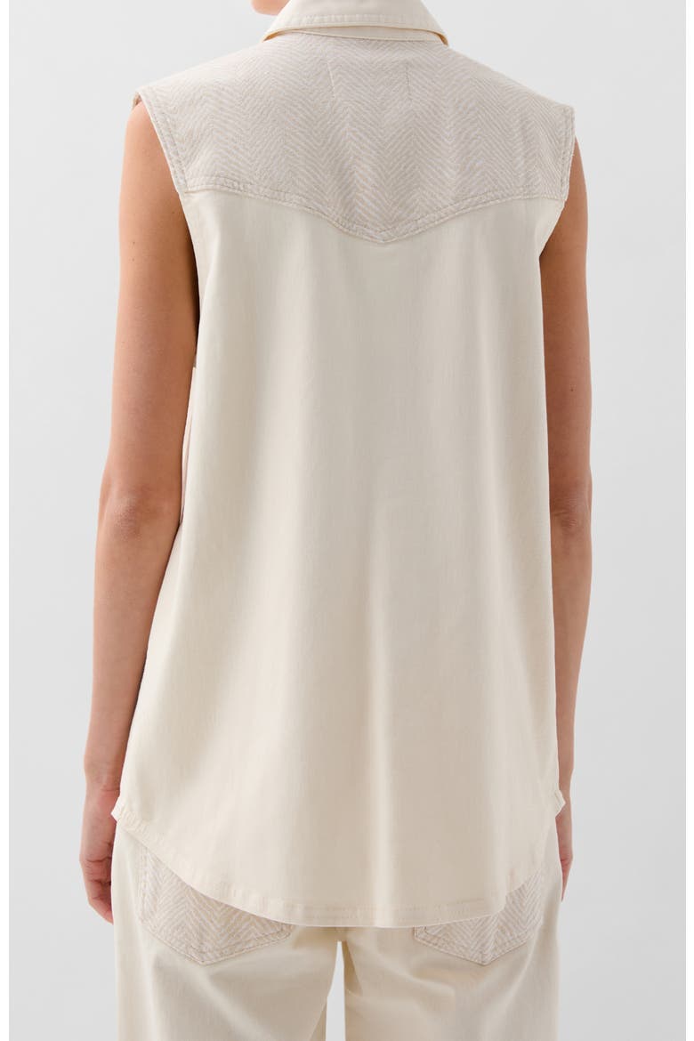 White Trize Vest, Alternate, color, Offwhite