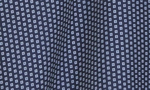 Soul Of London Dot Stretch Button-up Shirt In Blue