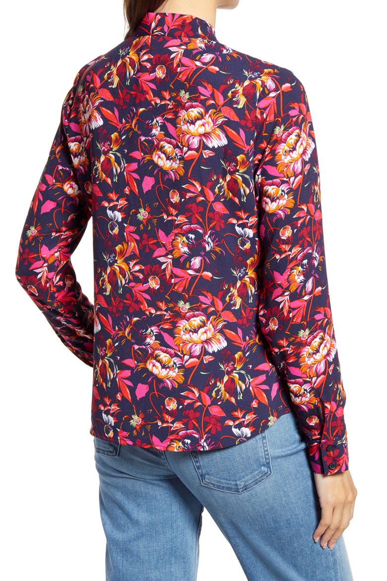 V-Neck Top, Alternate, color, NAVY MULTI FRIDA FLORAL