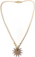 By Lilla Rope Sun Necklace