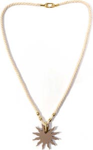 By Lilla Rope Sun Necklace