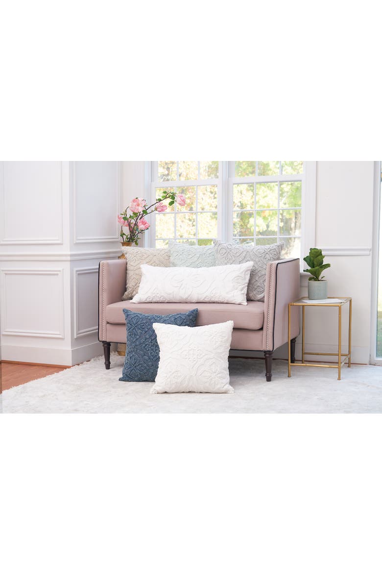 Ninny Floral Tufted Throw Pillow Collection, Alternate, color, Grey