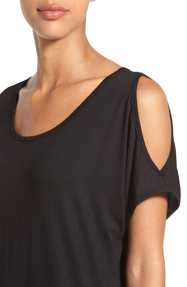 Bobeau Cold Shoulder Scoop Neck Tee, Alternate, color, 