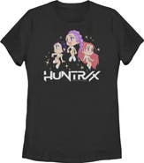 KPop Demon Hunters Womens KPop Demon Hunters Chibi Trio Huntrix T Shirt
