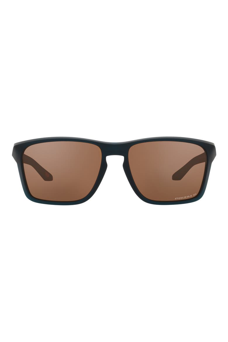 Sylas 60mm Prizm™ Polarized Rectangular Sunglasses, Main, color, AMBER