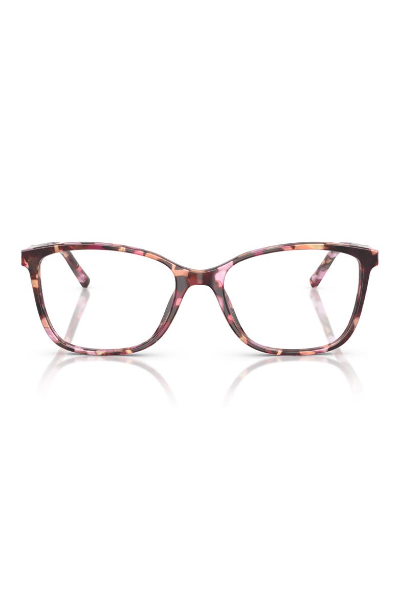54mm Rectangular Optical Glasses, Main, color, HAVANA PINK PEARL / DEMO LENS