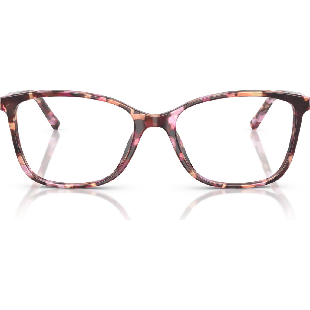 Dolce & Gabbana Dolce&gabbana 52mm Rectangular Optical Glasses In Brown