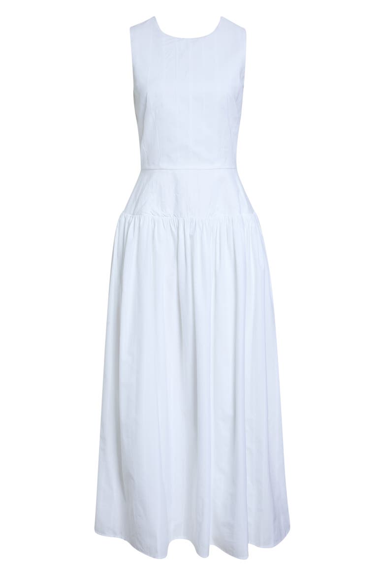 Ama Cotton Poplin Maxi Dress, Alternate, color, WHITE/ WHITE