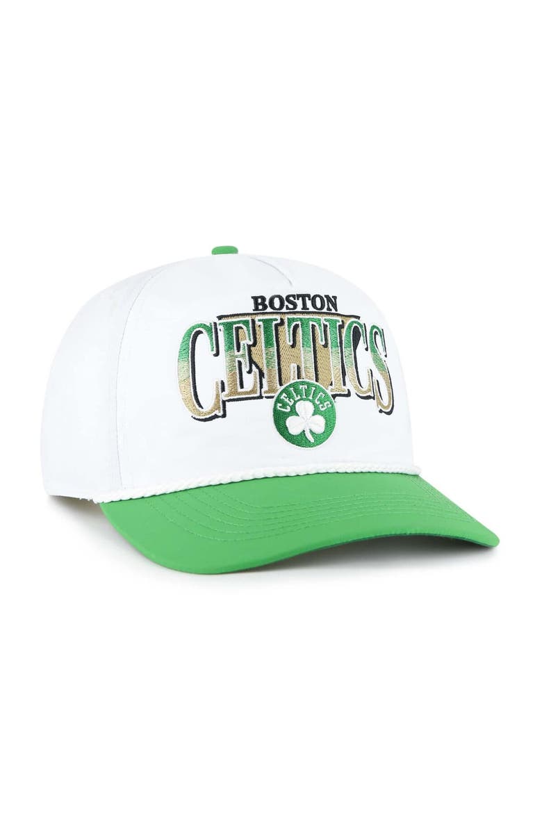'47 Men's '47 White/Kelly Green Boston Celtics Tribute Two-Tone Hitch Adjustable Hat, Alternate, color, White