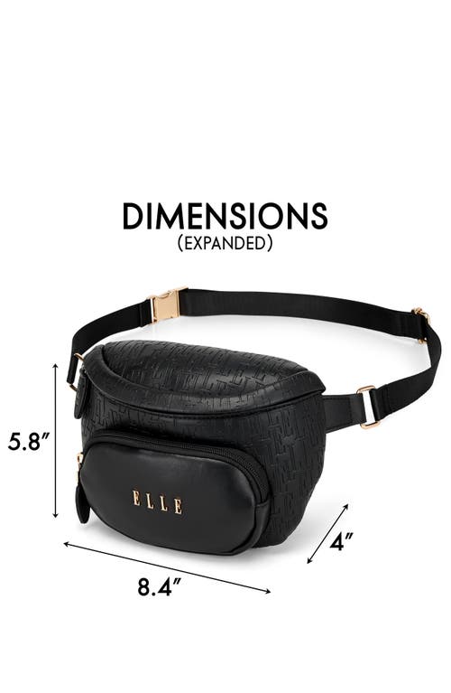 Elle Wayfarer 1.8l Vegan Leather Monogram Sling In Black