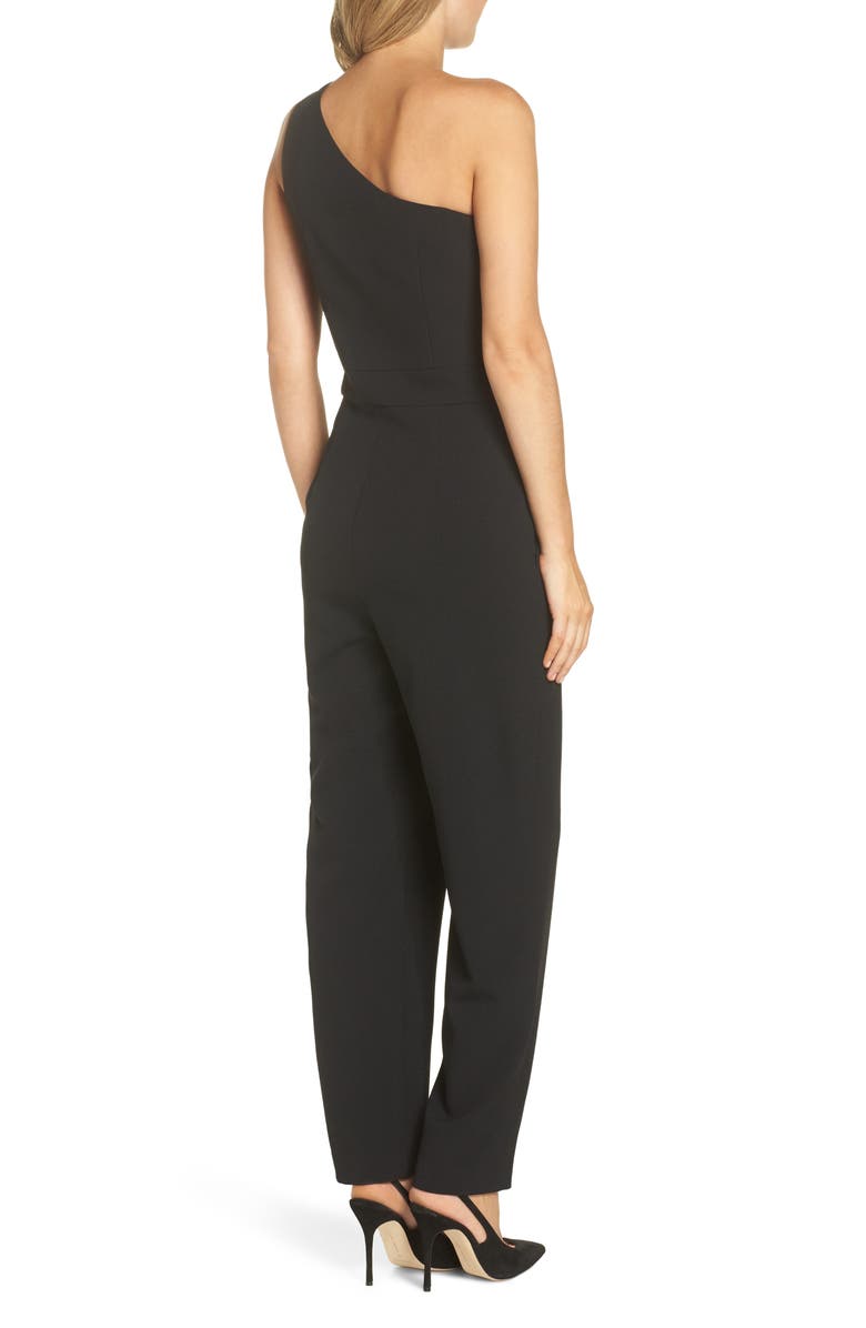 Eliza J One-Shoulder Ruffle Jumpsuit, Alternate, color, 