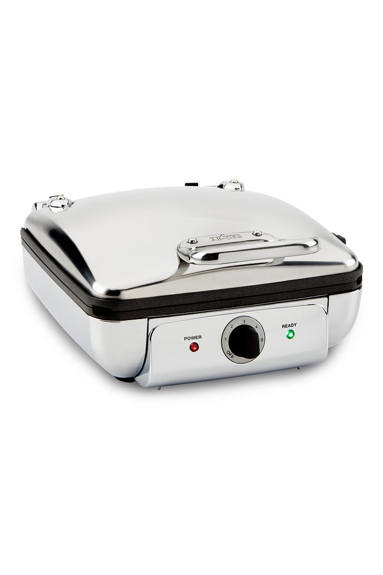 Square Belgian Waffle Maker, Main, color, STAINLESS