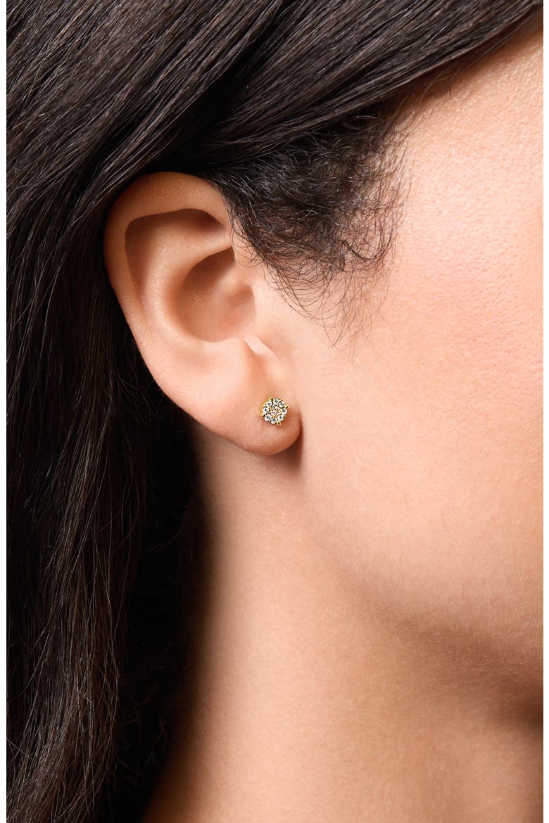 Mika Diamond Stud Earrings, Alternate, color, 18KY