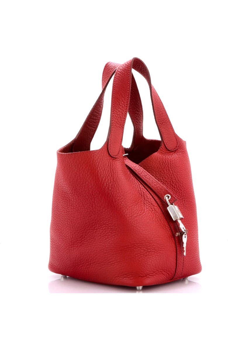 Pre-Owned Hermes Picotin Lock Bag Clemence PM, Alternate, color, Rouge Garance