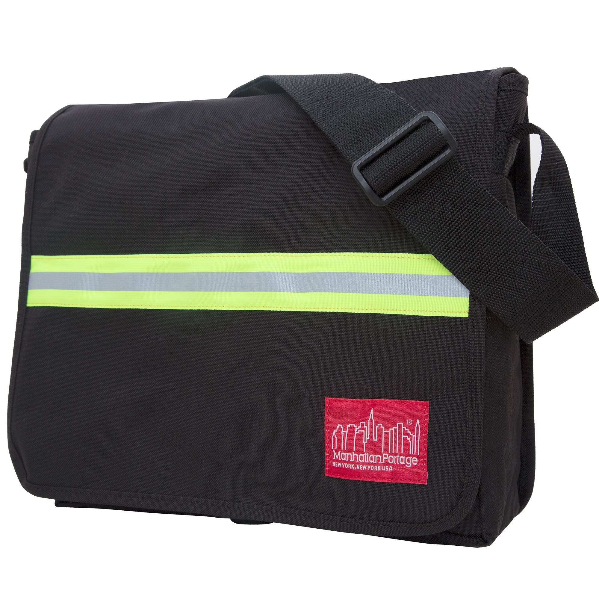 Manhattan Portage Reflective DJ Bag, Alternate, color, Black