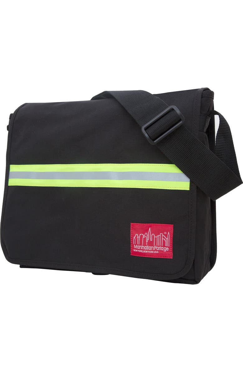 Manhattan Portage Reflective DJ Bag, Alternate, color, Black