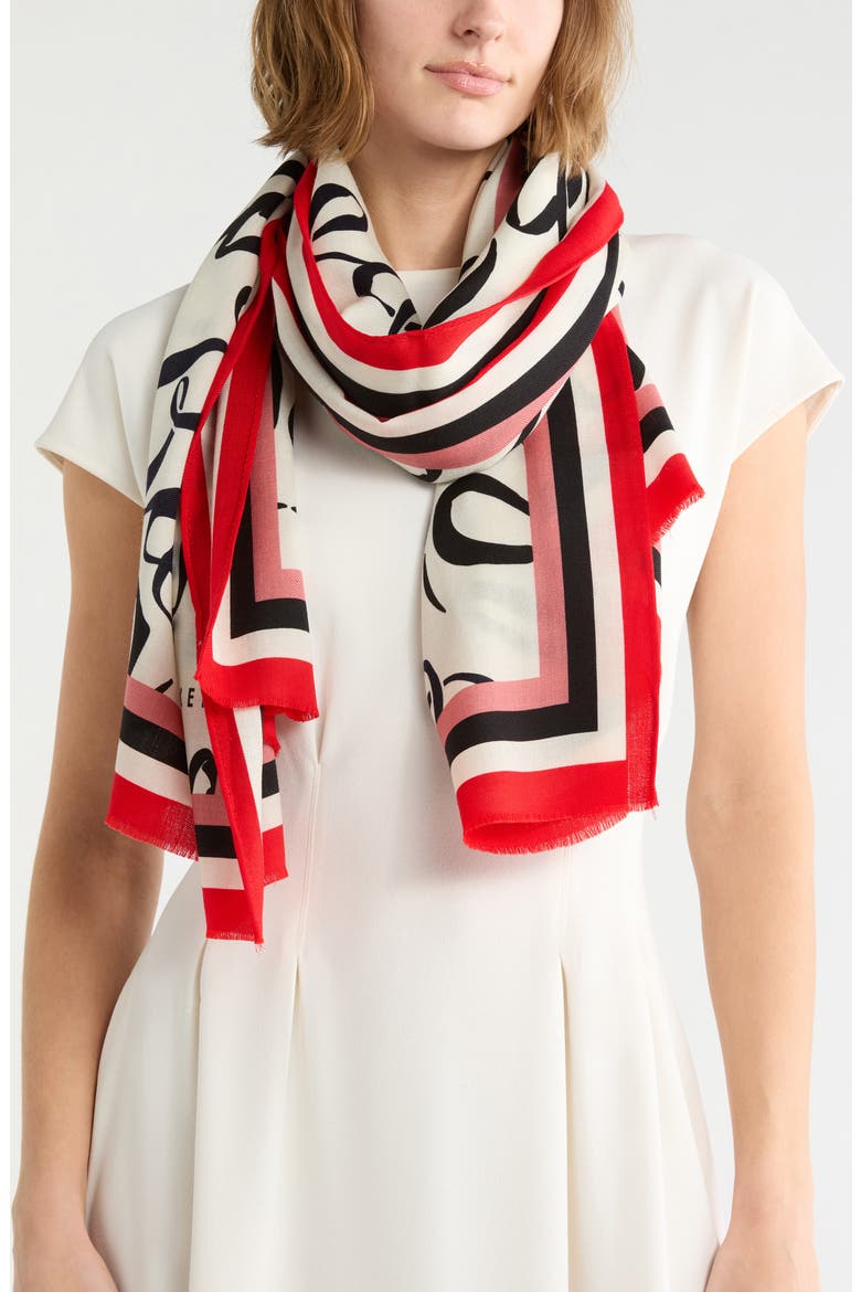 Brushed Silk Scarf, Main, color, IVORY