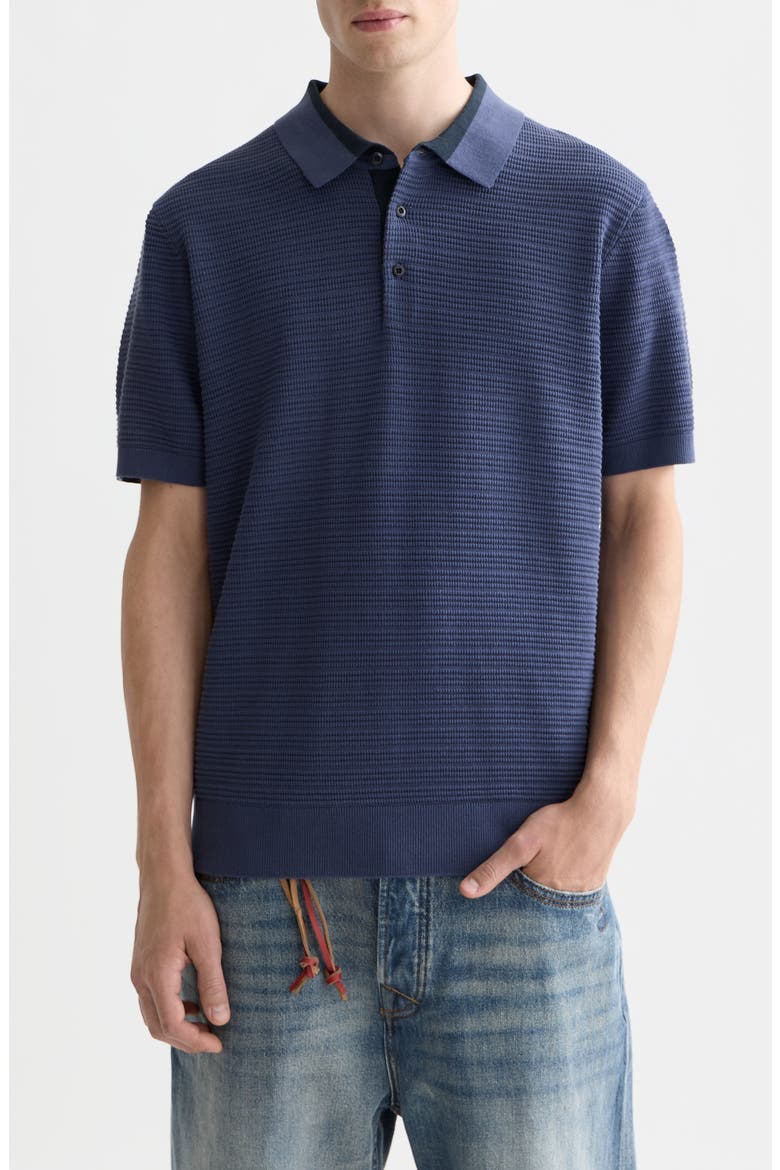 Structured Relaxed Polo, Main, color, OCEAN