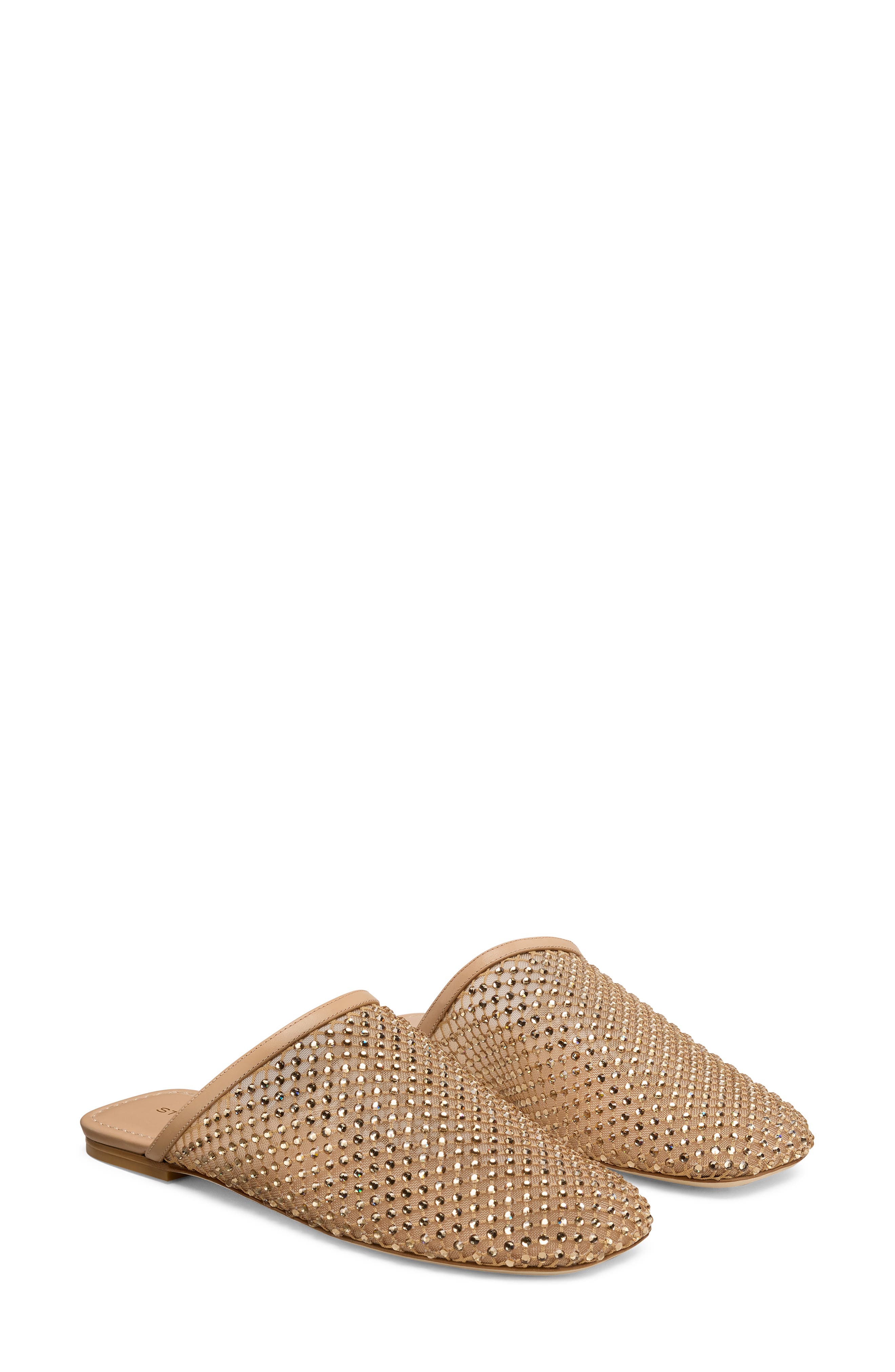 Stuart Weitzman Bareitall Mesh Mule, Alternate, color, Adobe Beige