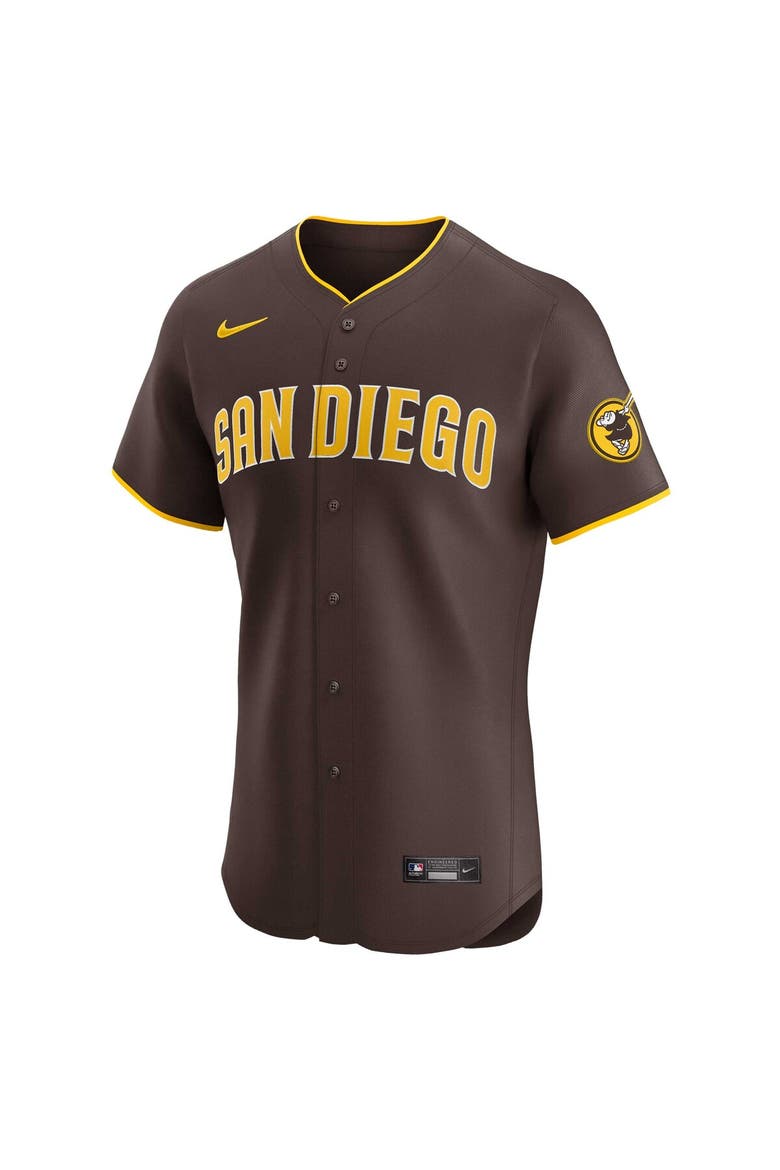 Men's Nike Fernando Tatis Jr. Brown San Diego Padres Road Elite Player Jersey, Alternate, color, Brown
