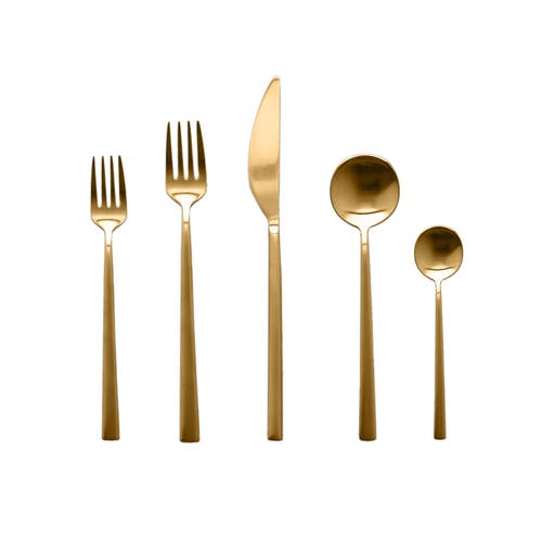 Mepra Movida Flatware Set In Gold