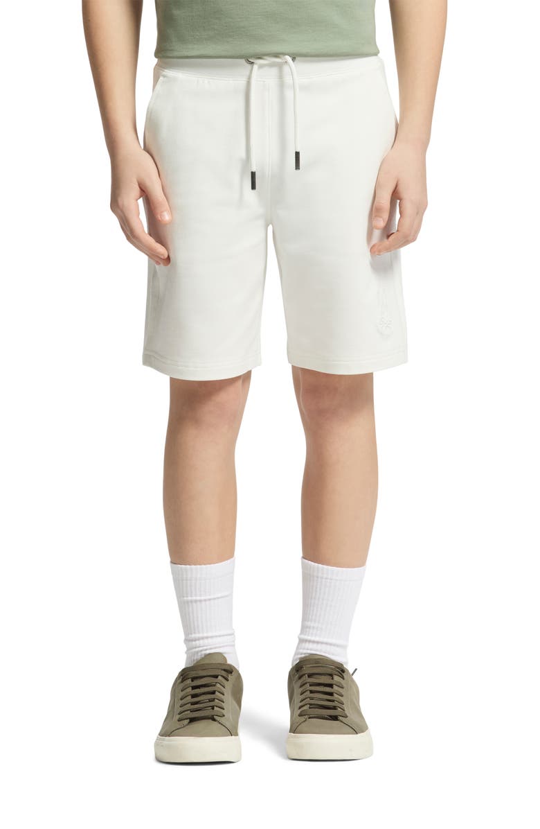 Psycho Bunny Kids' Levanzo Embroidered Shorts, Alternate, color, Ecru
