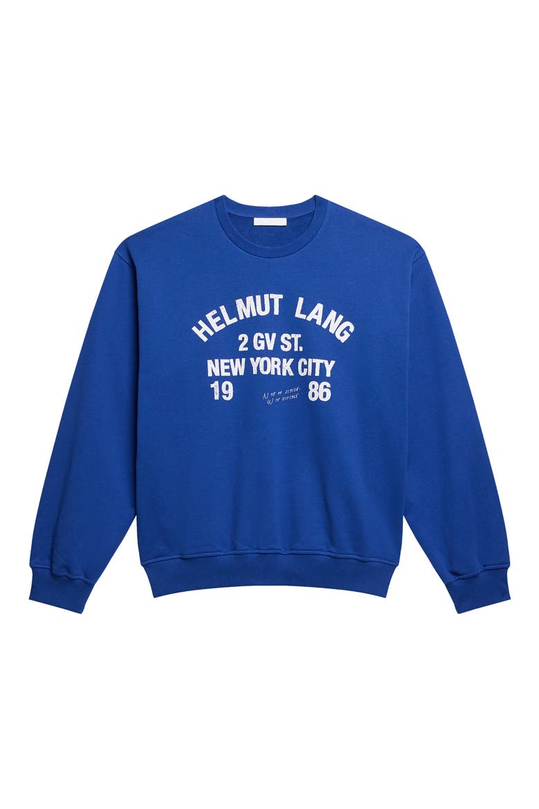 Varsity Cotton French Terry Crewneck Sweatshirt, Alternate, color, ROYAL BLUE